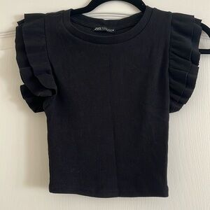 zara black top size S